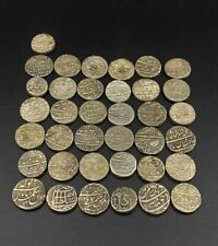 The Lot Of Old Antique Ancient Islamic Silver Mughal Coins
