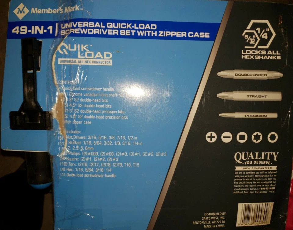 Member's Mark 49-in-1 Universal Quick-Load Screwdriver Set with Zipper Case - Image 1 of 1