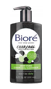 Biore Free Your Pores Deep Pore Charcoal Cleanser for Oily Skin 6.77 oz - Picture 1 of 1