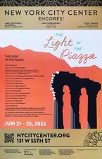 THE LIGHT IN THE PIAZZA—2023 Encores!; Broadway Window Card Theater Poster