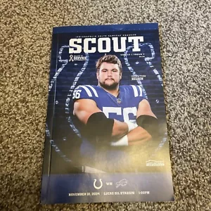 Indianapolis Colts vs Buffalo Bills Scout Program 11/10/24 Quenton Nelson Cover - Picture 1 of 2