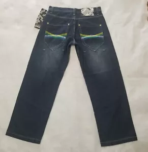 Pantalones de mezclilla Southpole para hombre 34 x 32 pierna ancha holgados bordados Y2K patinador hip hop 82628 - Imagen 1 de 23