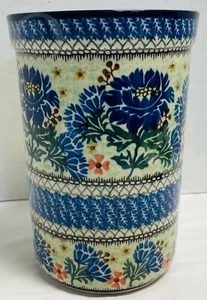 CERAMIKA ARTYSTYCZNA POLISH POTTERY*Unikat*Utensil Holder/w/Bottom*241254T S52 - Picture 1 of 10