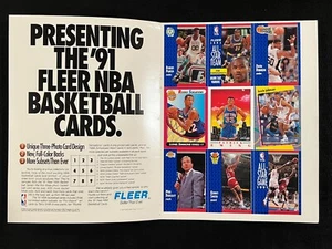1991-92 Fleer Basketball Promo Uncut Sheet Robinson/Ewing/Hardaway - Picture 1 of 5