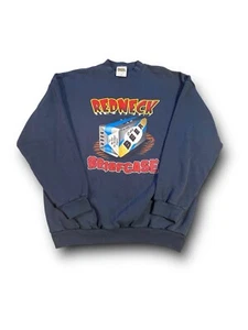 Sudadera Tultex Vintage Adulto XL Cuello Rojo Maletín Cerveza Azul Marino Años 80 90 - Imagen 1 de 3