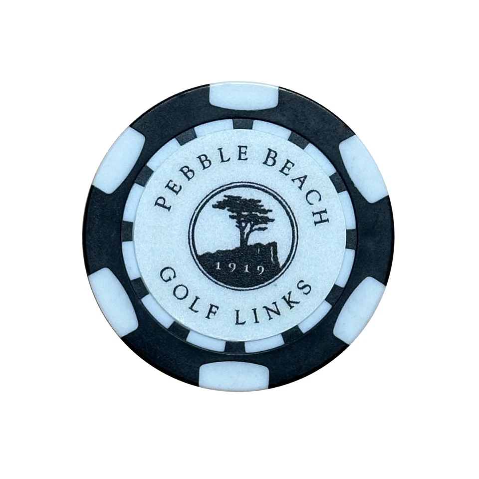 Pebble Beach Golf Links - Dia-magnetic Clay Poker Chip Golf Ball Marker Course
