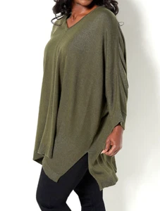 Maglione Pullover Laurie Feltro Facile - OLIVA PROFONDA, Medio/Grande - Foto 1 di 1