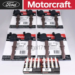 OEM Motorcraft 8 Ignition coil DG521 & 8 Spark Plug SP509 For Ford F150 4.6 5.4L - Picture 1 of 8