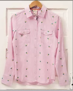 NWT MATILDA JANE Corn In Cob Cornstalk COUNTRY Pink Gingham Check Shirt Medium 8 - Picture 1 of 3