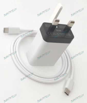 Genuine Google Pixel 7 Pro / 2 XL 30W Fast Charge Plug Adapter & USB-C Cable - Image 1 of 4