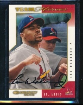 2003 Donruss Team Heroes Les Walrond #475 signed auto autograph swsw6 - Image 1 of 2