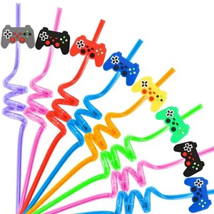 24Pcs Video Game Party Favors Straws Gamer Birthday Gift Drinking Straws Reus... - Picture 1 of 7