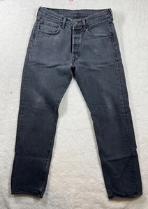 Levis 501 Herren Jeans. Größe 32x34 Black Denim Button Fly Black Label. - Bild 1 von 10