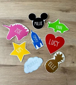 Personalised Name Stickers | Vinyl Bespoke | Lunch Box, Water Bottle, School - Picture 1 of 19
