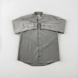 Vintage City Streets Shirt Men’s M Band Collar Button Up Oriental Style 90s Y2K - Picture 1 of 15