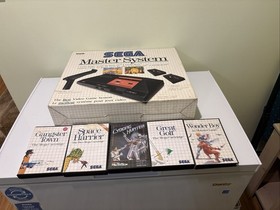 Sega Master System Console Complete in Box CIB - Tested & Works With 5 Games