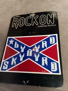 Vintage 1982 See Thru Rock On Window Decal Lynyrd Skynyrd - Bild 1 von 9