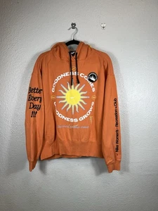 Nike Womens Recreation Club Pullover Hoodie Sweatshirt Large Orange Oversized - Picture 1 of 9