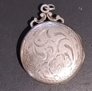 Antique BIRKS Sterling 925 Silver Pendant Locket Early 1900s 7.8g BUY IT NOW! - Picture 1 of 5
