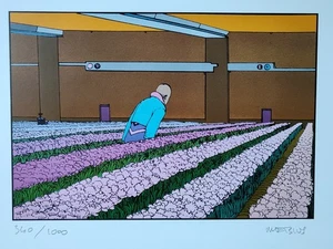JEAN GIRAUD MOEBIUS 1984 SCREEN PRINT COLOR LITHOGRAPH ART PRINT SIGNED PG 1 - Picture 1 of 6