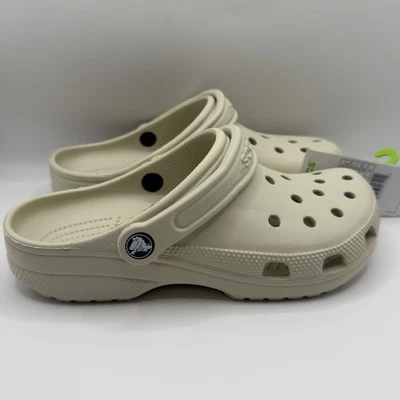 Crocs Mujer Adulto Clásico Zuecos Beige Hueso Zapatos Sin Cordones Sandalias EE. UU. Talla 8 Foto 1 de 4