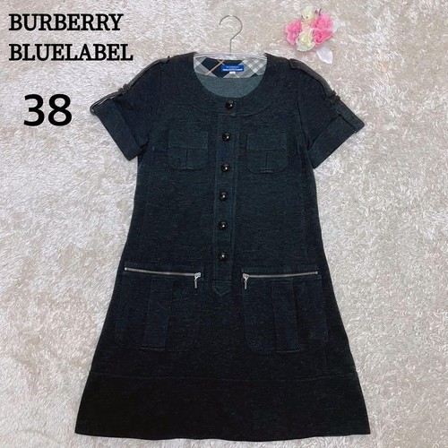 Mini abito Burberry etichetta blu manica grigio quadri taglia 38