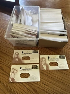 Copertina primo giorno USA Abraham Lincoln con francobollo commemorativo enorme lotto di 680 - Foto 1 di 7