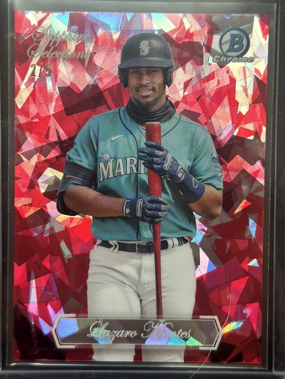 2023 Bowman Chrome Sapphire Lazaro Montes Red Sapphire Selections /5 Seattle