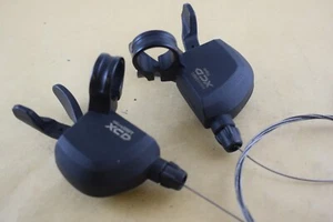 Microshift XCD 3 x 10 speed Shifter Lever Set black aluminium trigger new - Picture 1 of 8