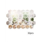 64 Pcs Hexagon Home Decoration Wall Stickers  Room