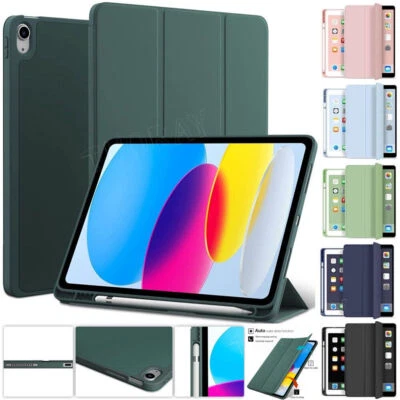 Smart Case Cover For iPad 10/9/8/7/6/5th Gen Air 4/5/6 Pro 11 with Pencil Holder - Image 1 of 4