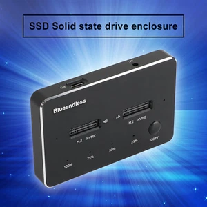 M.2 SSD Docking Station Duplicator NVME + NVME SSD Solid State Drive Enclosure - Picture 1 of 17