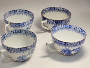 China Blau Lot of 4 Tea cups Porcelain, Tiefenfurt, Bavaria, tillowitz, Seltmann - Picture 1 of 7