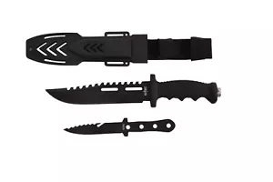 11.50" Tactical Survival Hunting Fixed Blade Knife w ABS Sheath w/ 2nd Blade. - Picture 1 of 7