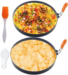 Large 2 Packs 8" Omelette Ring for Griddle,Stainless Steel 8 Inch Griddle Omelet - Picture 1 of 12