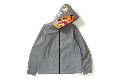 BAPE Reflective 3M Tiger Hood Large Jacket Silver 3M (AUTHENTIC) - Image 1 of 4