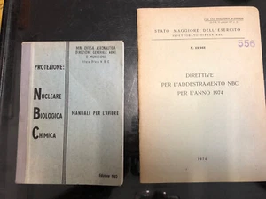 PUBBLICAZIONI 2 ESERCITO E AREONAUTICA ITALIANA ADDESTRAMENTO E PROTEZIONE N.B.C - Picture 1 of 6