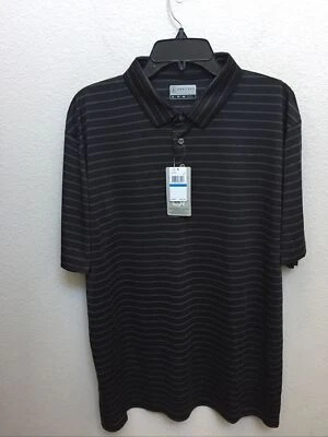 NEW PGA Tour Polo Shirt Black  Men's XL Short Sleeve Polyester NWT $62 PGATOUR - Image 1 of 4