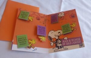 Hallmark 3D Spring Peanuts Halloween Greeting Card Snoopy Charley Brown Jokes