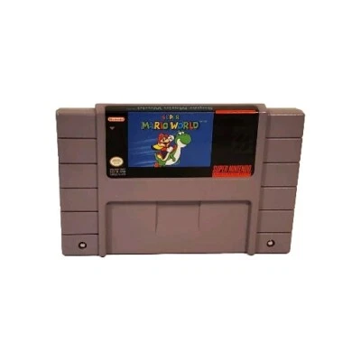 Super Mario World Super Nintendo SNES 1991 Authentic Vintage Graphics & Game - Image 1 of 4
