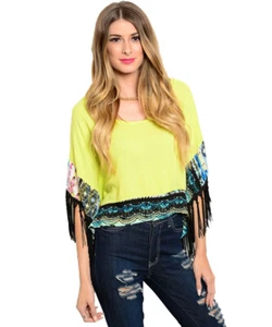 On Trend For Less Womens Boxy Woven Batwing Sleeve Top - Picture 1 of 2