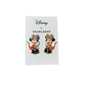 Disney x Baublebar Minnie Mouse fashion earrings rhinestone red details cute - Picture 1 of 5