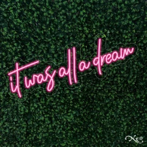 NEW "IT WAS ALL A DREAM" 37x13 LED FLEX WALL SIGN COLOR OPTIONS & REMOTE LF001 - Picture 1 of 4