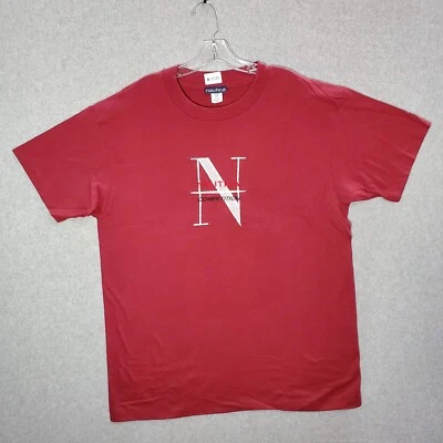 Camisa DE COLECCIÓN Nautica Hombres XL Roja Logo Bordada Competición Camiseta Puntada Única Foto 1 de 4