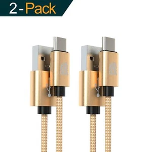 2x 3m kabel USB-C złoty kabel szybkiego ładowania kabel do transmisji danych do Samsung Huawei - Zdjęcie 1 z 6
