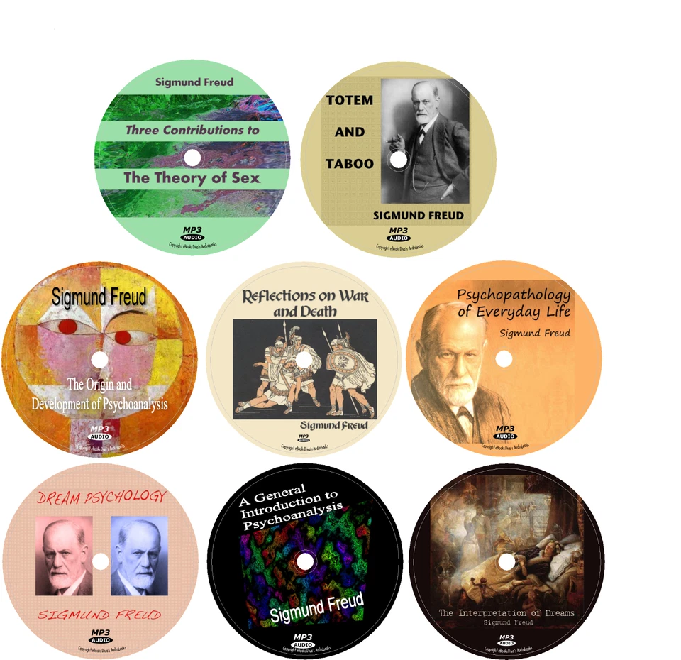 Sigmund Freud 8 Dream Psychology Psychoanalysis Audiobooks in 8 MP3 CDs - Image 1 of 1