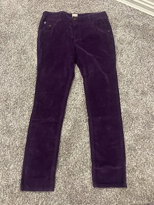 Pantalones de mezclilla para mujer Canyon River azul pana púrpura elástico talla 12 PT12-21 Foto 1 de 4