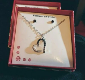 Necklace and earring set- Purple, February birthstone 18" (10632- 10634) - Picture 1 of 1