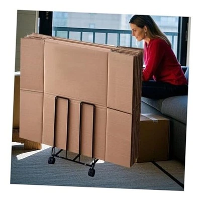 Soporte de cartón para cajas, estante de almacenamiento de cartón portátil 10,24 x 12,2 x 17,13 pulgadas negro Foto 1 de 4