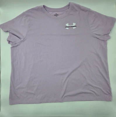 Under Armour, Women's Loose Fit Short Sleeve T-Shirt, Light Purple, Size 2X - Image 1 of 4